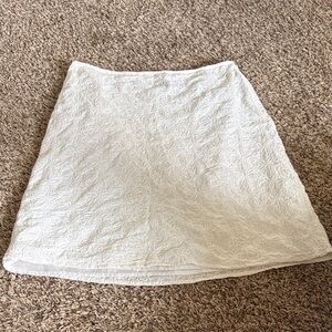 Axcess White Textured Mini Skirt
